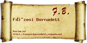 Füzesi Bernadett névjegykártya